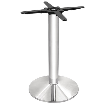 Chrome Plated Round Table Leg | Bolero