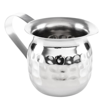 Mini Hammered Stainless Steel Milk Jug 78ml | Olympia | Pack of 6