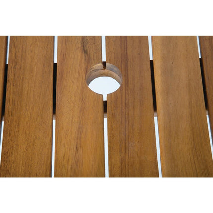 Industrial Steel and Acacia Wood Square Table 80cm | Bolero 4