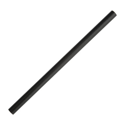 Compostable Black Paper Smoothie Straws 21cm | Fiesta