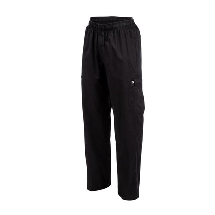 Unisex Slim Fit Black Cargo Pants XXL | Chef Works 5