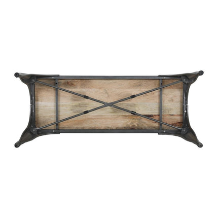 Bolero Bistro Bench with Mango Wood Slats and Dark Grey Legs | 1000mm | Set of 2 8