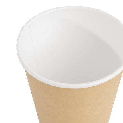 Recyclable Single-Wall Light Brown Coffee Cups | Fiesta | 34cl 4