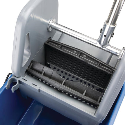 Deluxe Mop Bucket with Wringer and Stainless Steel Trolley | Jantex 24tr 6