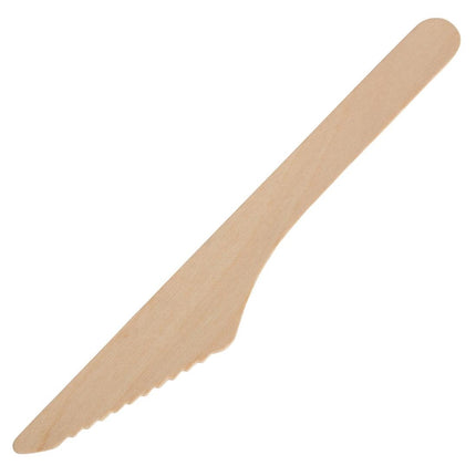 Compostable Biodegradable Wooden Knives 16.5cm | Fiesta