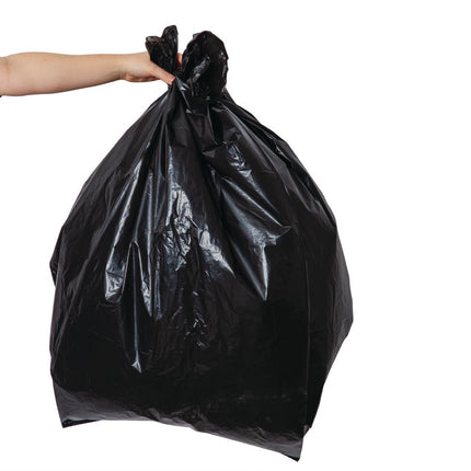 Black Garbage Bags 160L/20kg Recycled (100 pcs) | Jantex 3