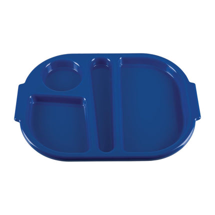 Polycarbonate Compartment Tray Small Blue 32.2cm (10 pcs) | Olympia Kristallon 4