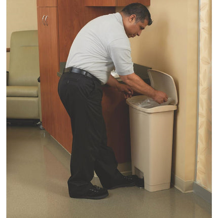 Front Step Pedal Bin 50L Beige | Rubbermaid Slim Jim 8