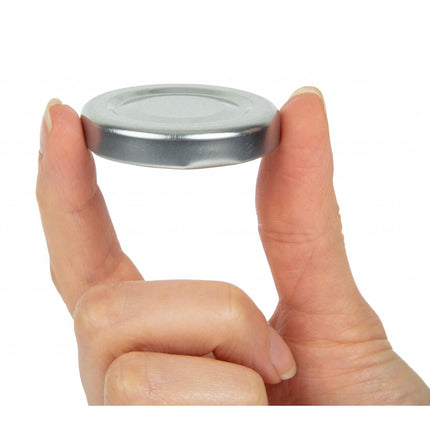Silver Lid for Mini Milk Bottle GL160 4