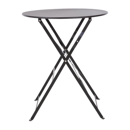 Round Steel Folding Table 59.5cm Black | Bolero 4