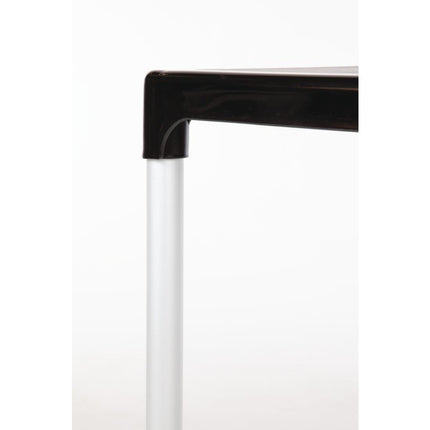Square Hospitality Table with Aluminum Legs | Bolero | 75cm | Black 8