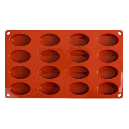Oval Silicone Baking Mold 16 Cavities | Pavoni Formaflex | 2cm Deep 3