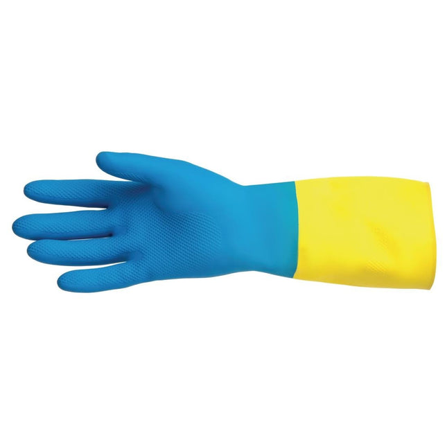 Waterproof Heavy-Duty Work Gloves Blue and Yellow | MAPA Alto 405 | L
