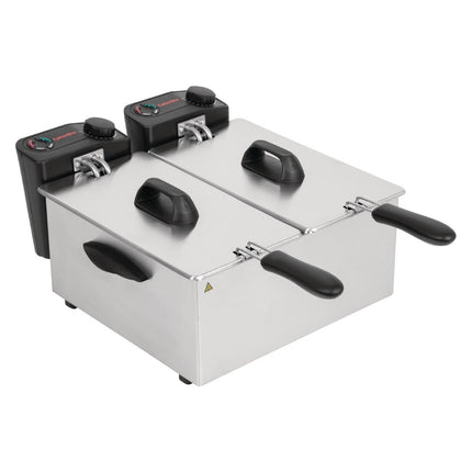 Double Fryer Stainless Steel 2x 3.5L | Caterlite | Light Use 4