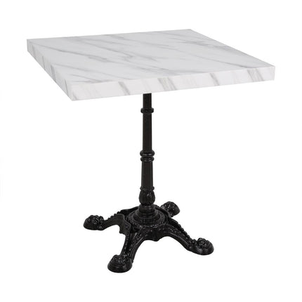 Pre-Drilled Square Tabletop with Marble Effect, 700 mm | Bolero 3