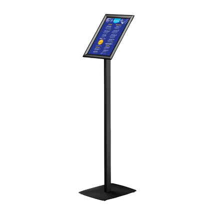 Freestanding Info Stand with Click Frame A4 Black 25mm | Europel