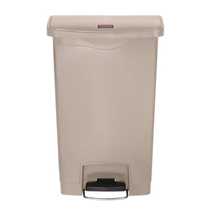Front Step Pedal Bin 50L Beige | Rubbermaid Slim Jim