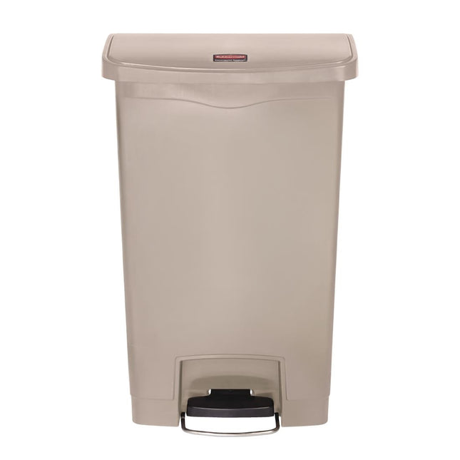 Front Step Pedal Bin 50L Beige | Rubbermaid Slim Jim