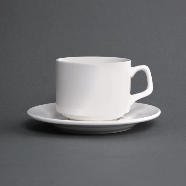 Stackable Porcelain Cups 20cl | Olympia Lumina | Set of 6 2