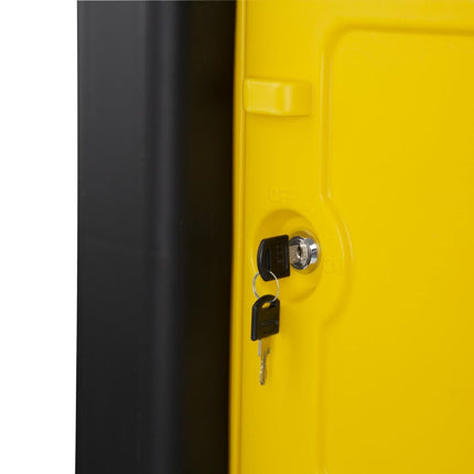 Black Cleaning Trolley with Lockable Cabinet | Jantex 4