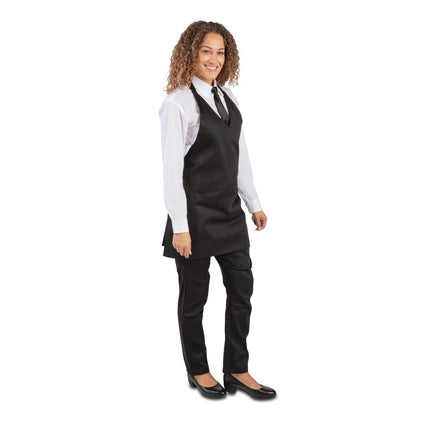 Black Halter Apron with V-Neck | Whites 4