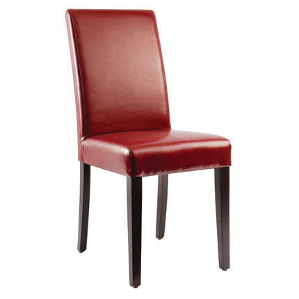 Artificial Leather Chair Red | Bolero | 2 Pieces