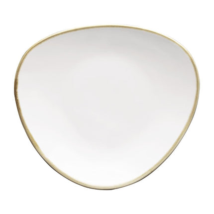 Kiln Chalk White Triangular Plates 280mm | Olympia