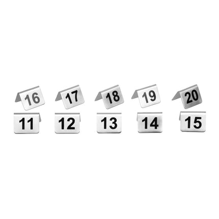 Stainless Steel Table Numbers 11-20 | Olympia | 10 Pieces 5
