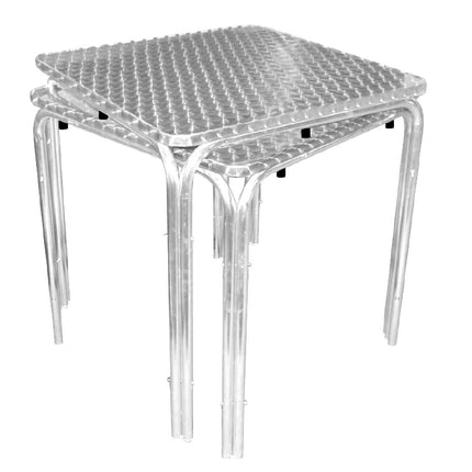 Bolero Stackable Square Stainless Steel Table 70cm 4