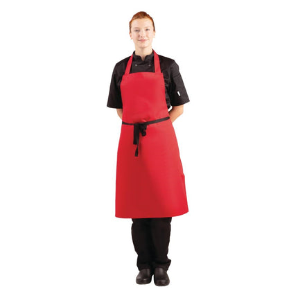 Polyester-Cotton Red Bib Apron | Whites 7