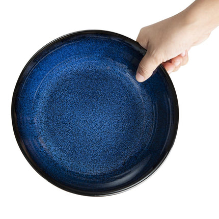 Midnight Blue Reactive Glaze Coupe Bowls 210mm | Olympia Luna | Earthenware 3