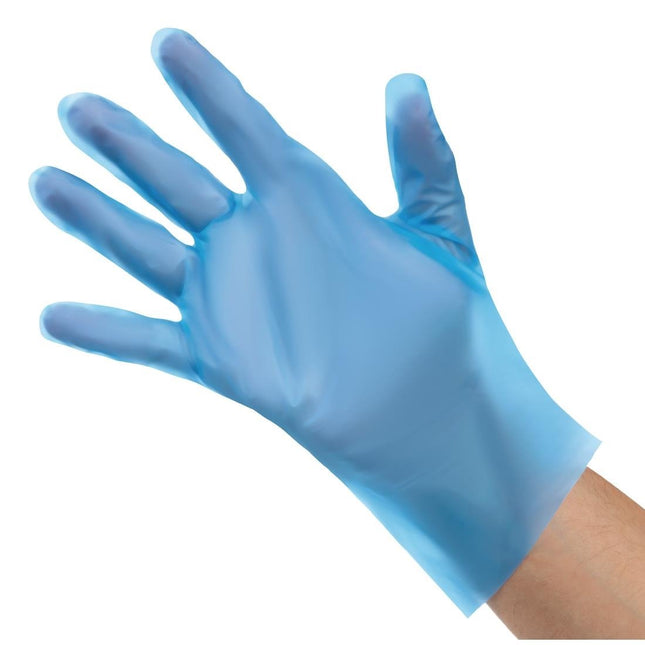 Powder-Free Blue TPE Gloves M | Nisbets Essentials | 200 Pieces