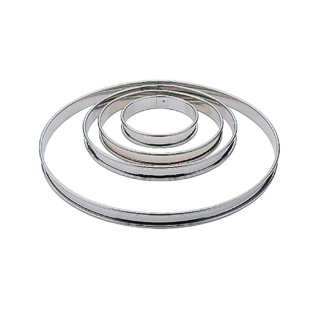 Matfer Bourgeat Stainless Steel Smooth Tart Ring 24cm