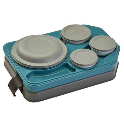 Insulated Serving Tray with Porcelain Dishes 37x53x10.5 cm | Cambro Tablotherm