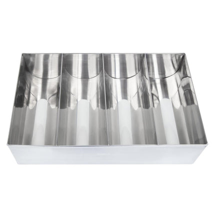 Stainless Steel Cutlery Holder | Olympia | 41.5 x 25.5 x 10.5 cm 3