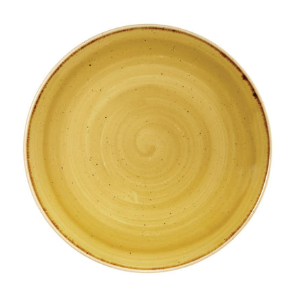Coupe Plate Mustard Yellow | Churchill Stonecast | 26cm