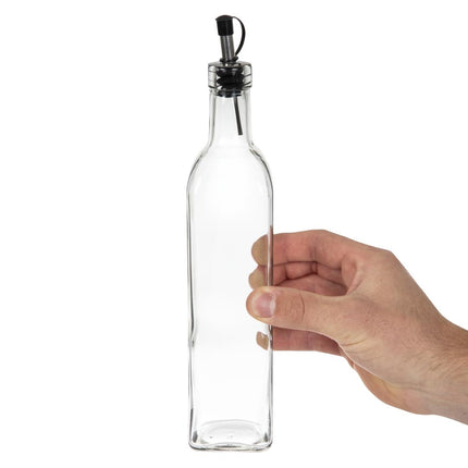 Glass Oil and Vinegar Bottles 500ml | Olympia | Set of 6 5