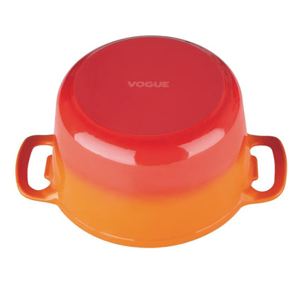 Round Induction Braadpan Cast Iron 3.2L 20.5cm Ø | Vogue | Orange 6