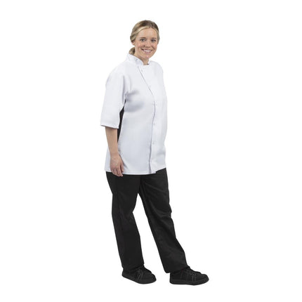 Lightweight Chef Jacket White with Black Contrast | Whites Nevada | XL 7