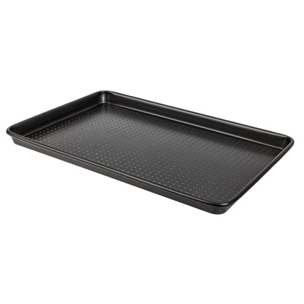 Crusty Bake Non-Stick Baking Tray 27 x 39cm | Masterclass | Perforated Carbon Steel