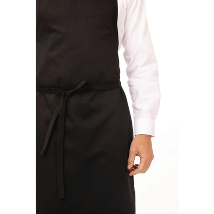 Adjustable Black Halter Apron with Double Pocket | Chef Works 4