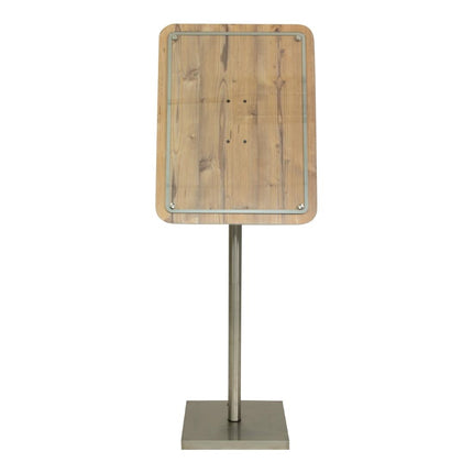 Securit Black Steel 8xA4 Information Display with Pole and Base 3