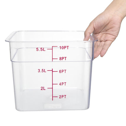 Polycarbonate Square Food Container 5.5L | Hygiplas 5