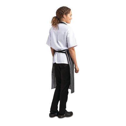 Striped Halter Apron | Whites | Black and White 3