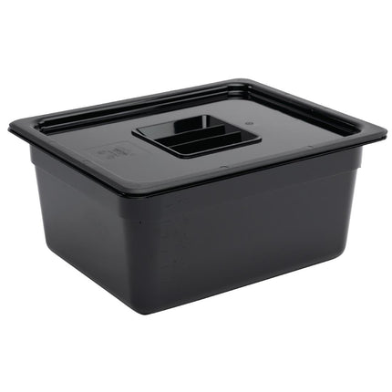 Polycarbonate Black Container GN 1/2 150mm | Vogue 2