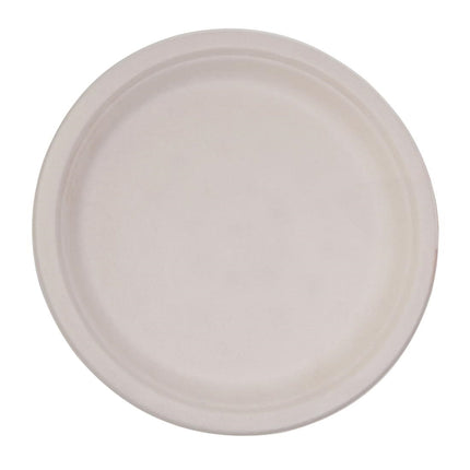 Compostable Round Bagasse Plates 261mm Uncolored | Fiesta 2