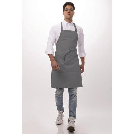 Gray Halter Apron with Neck Closure | Chef Works | 85x60 cm 6