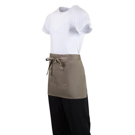 Short Bistro Apron Light Brown | Whites 3