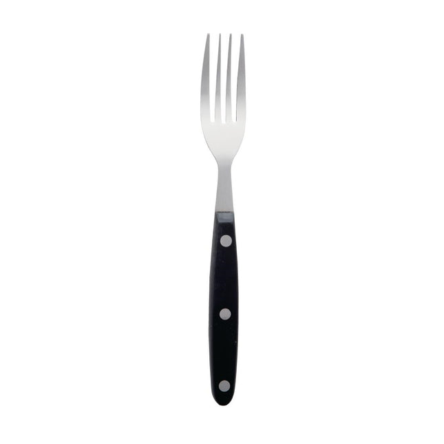 Steak Forks with Black Dishwasher-Safe Handle | Olympia 2
