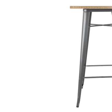 Bistro Bar Table with Grey Wooden Top | Bolero 3